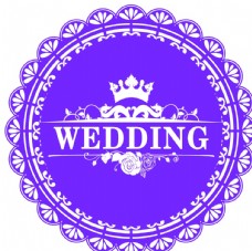 结婚舞台紫色婚礼logo