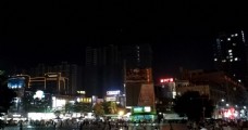 商业广场夜景延时摄影