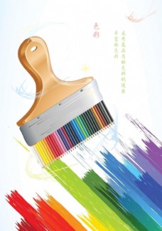 创意广告各种颜色彩铅广告创意设计