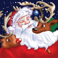 SPA插图圣诞老人插画图片