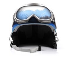 滑雪眼镜与滑雪头盔图片