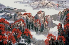 古典中式油画风景装饰画