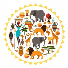 非洲动物插画