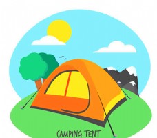 野营帐篷矢量