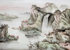 中式山水画装饰背景墙