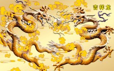 中国龙装饰背景