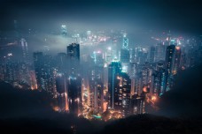 美丽香港夜景图片