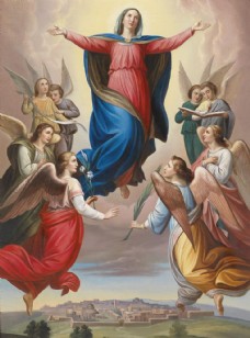 图片素材圣母玛丽亚油画图片