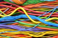 彩色计算机电缆线图片
