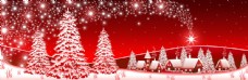 圣诞节红色圣诞树背景图片