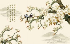 中式植物装饰画