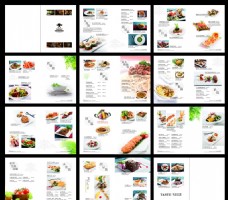 菜谱素材西餐菜谱菜单画册设计矢量素材