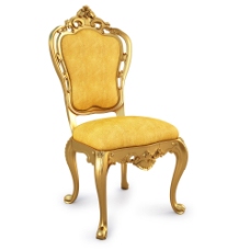 金色古典椅子图片
