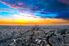 巴黎风景鸟瞰图片