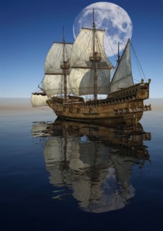 航海大海航行的轮船图片