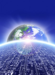 网络科技地球背景图片