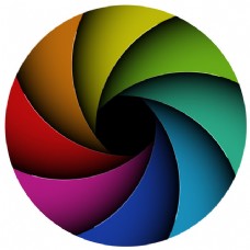 彩色曲线涡圈