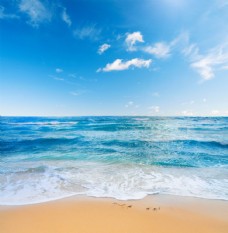 美丽海滩美丽沙滩海浪风景图片图片