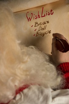 写字的圣诞老人图片