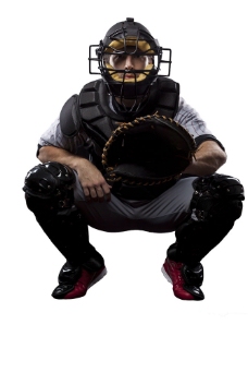 戴头盔的棒球运动员图片