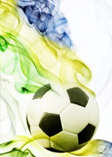 梦幻烟雾与足球图片