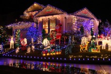 灯饰圣诞节房屋彩灯装饰图片