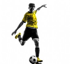 踢足球的男人图片