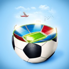 创意3D足球场图片