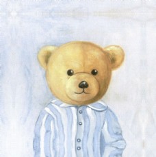 小熊油画图片