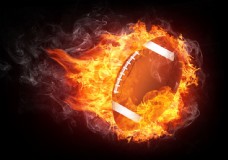 火焰橄榄球图片