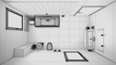 卫生间3D设计效果图图片