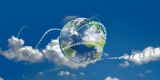 科技数字地球白云图片