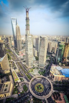 俯览上海城市建筑图片