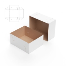 展板简易型包装盒展开图图片