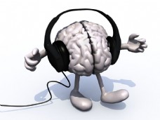 戴耳机的大脑人物图片